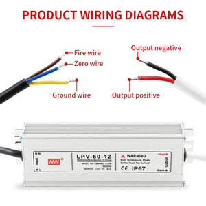 थोक 220v इनपुट 50w वाटरप्रूफ स्विचिंग पावर की आपूर्ति 24 वी 12 वी 12 वी आउटडोर विज्ञापन के कारण उद्योग 60hz आवृत्ति