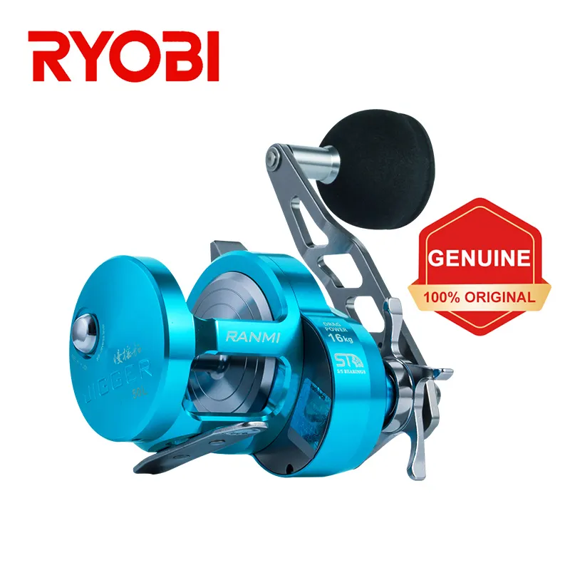 RYOBI RANMI JIGGER BT 50 yavaş jig makarası balıkçılık Reel Metal mücadele büyük oyun balıkçılık tekerlek Max sürükle 16KG dişli oranı 5.1:1 8 + 1BB