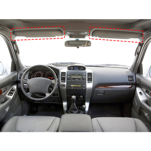 74310-6A010-A1 74320-60850 Visera interior beige con luz para Toyota Land Cruiser Prado 120 KZJ120 GRJ120 2002-2010 - Product Image 2