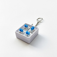 Clavier mécanique en silicone avec logo personnalisé, base de bouton 2x2 DIY, porte-clés anti-stress, testeur de commutateur, cadeau promotionnel