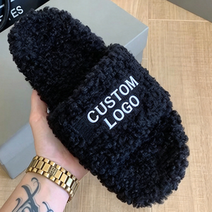 Pantuflas de Casa Personalizadas con Logotipo, de Peluche, Punta Abierta, para Interiores, para Mujer y Hombre, Calzado de Baño y Descanso - Product Image 6
