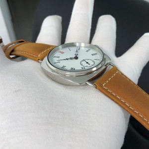 47mm 22mm Large Diameter ST3621 <strong>Automatic</strong> Mechanical <strong>Watch</strong> ETA6498 Luminous Glass Leather Vintage Sword Red Luck White Men's - Product Image 4