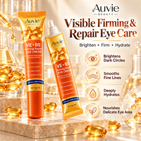 Crème Contour des Yeux Raffermissante Coréenne Vitamine E B5 Marque Blanche Hydratante Anti-Rides Anti-Cernes pour Femmes Peaux Sèches/Sensibles 30g