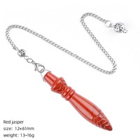 Pendentif baguette de guérison en pierre précieuse, inspiré des pendules spirituels, outil de divination en pierre naturelle pour sorcières et mystiques