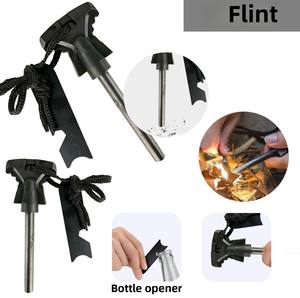 Ensemble d'outils de survie multifonctionnels de qualité industrielle pour l'extérieur, lame de 11 1/4 pouces, capacité de 3 L, poignée en D, étanche IPX4, noir - Product Image 4