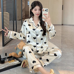 Женская Пижама на весну и лето, новая простая Домашняя одежда с длинными рукавами для взрослых, оптовая продажа - Product Image 6