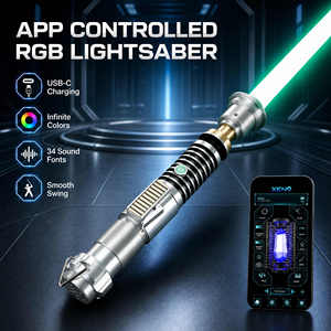Sabre laser Nexussabers <span class=keywords><strong>Luke</strong></span> V2 avec poignée métallique robuste pour duels, mouvement fluide, rechargeable par USB, pour cosplay <span class=keywords><strong>Star</strong></span> <span class=keywords><strong>Wars</strong></span> - Product Image 1