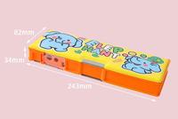 Vente en gros d'usine, marque KM, boîte à crayons en PVC plastique de haute qualité, mignonne, de dessin animé, populaire, colorée, personnalisée, avec taille-crayon magnétique