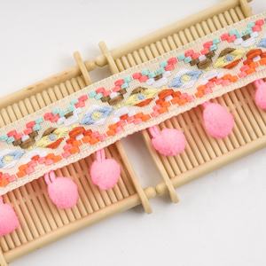 Hete Verkopende Kleur Pompom Lint Franje <span class=keywords><strong>Trim</strong></span> Pom Rand Voor Kleding Gordijn Trimmen - Product Image 5