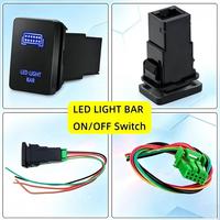 Interrupteur de phare antibrouillard 12V, interrupteur à bouton poussoir pour barre lumineuse LED, pour Toyot