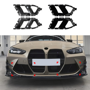 Pegatinas para Parrilla Delantera de BMW M3 M4 G80 G81 G82 G83, Color Negro Piano, Textura de Fibra de Carbono, Adhesivo para Mejora y Personalización - Product Image 5