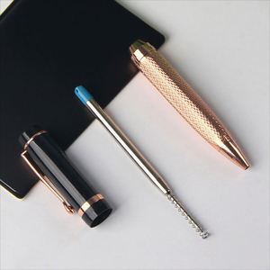 High Quality Rose <b>Gold</b> and Silver Heavy Metal Ballpoint <b>Pens</b> Elegant Business Writing Gift - Product Image 3