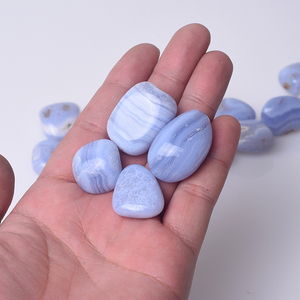 Pierres en <span class=keywords><strong>agate</strong></span> bleue naturelle, 10 pièces, vente en gros, décoration de guérison - Product Image 5