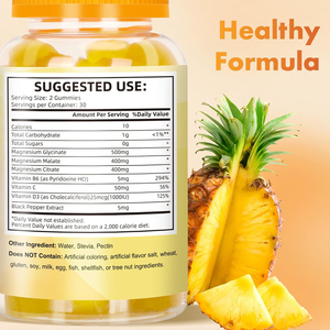 Low Price <b>Magnesium</b> Glycinate <b>Gummies</b> for Stress Relief Improve Immune & Memory Health Improve Sleep for Men - Product Image 2