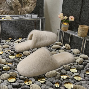 Women's Fluffy Breathable Winter Indoor for Plush Cotton Non-Slip <b>EVA</b> Outsole Men's Fur-Style Home for Wholesale - Product Image 3