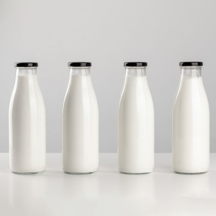 Borraccia Ecologica A Forma Di Cartone Del Latte 500 Ml - Trasparente, Senza BPA, Ideale Per Personalizzare Con Adesivi