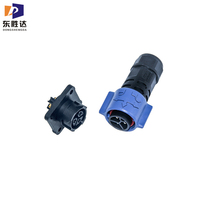 Bande de LED électrique circulaire 2-6pin fil IP67/IP68 M20 connecteur étanche à montage sur panneau pour Application de puissance Contact en cuivre