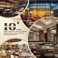 Café-Haus-Sofa Restaurant-Möbel Marmortisch Weiche Stoffstühle Casual Restaurant-Tisch und -Stuhl 4-Sitzer Tisch-Stuhl-Set