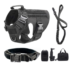Setelan <span class=keywords><strong>Harness</strong></span> anjing kustom, setelan <span class=keywords><strong>Harness</strong></span> anjing tugas berat, anti air, nilon 1080D, dapat disesuaikan, dengan kantong, rompi anjing - Product Image 1