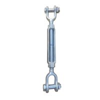 Tendeur de câble réglable en acier forgé à mâchoires, type US, corps ouvert, zingué, pour levage industriel lourd et applications marines