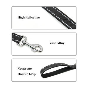 Correa reflectante para perros Cuerda para caminar nocturna con mango doble con almohadilla <span class=keywords><strong>de</strong></span> neopreno Agarre cómodo para perros grandes y fuertes - Product Image 3