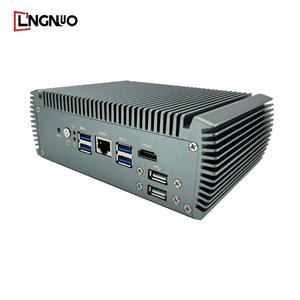 Contrôleur compact sans ventilateur Intel CPU DDR4 RAM SSD Double LAN Plusieurs ports IO Sorties HD Conception stable Mini <span class=keywords><strong>Pc</strong></span> robuste - Product Image 5