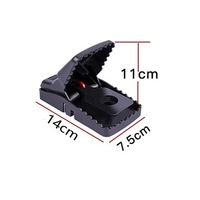 Pièges à rats tueurs automatiques de cuisine à la maison pince à souris haute sensibilité piège à souris en plastique noir pour le ménage