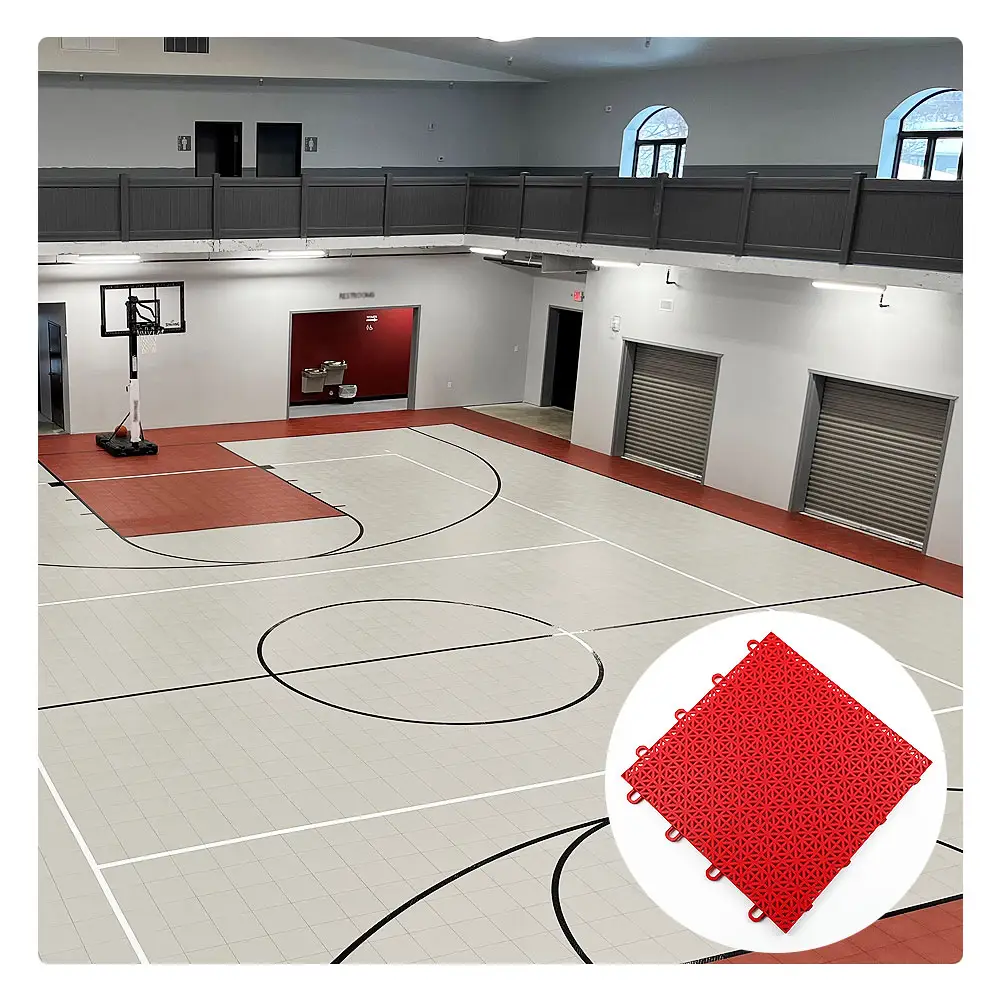 Sound, shock and noise reduction f iba gym indoor basketball court flooring cost sports tile