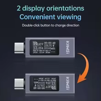 Testeur de charge de téléphone portable multifonction KWS-2301C avec affichage numérique, voltmètre, ampèremètre, wattmètre, type-C, DC 4-30V 0-12A