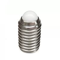 Vis de réglage à ressort à bille en acier inoxydable 1/4-20 3/8-16 M3 M4 M5 M6 M8 avec embout hexagonal, finition zinguée, vis de réglage à bille en nylon POM