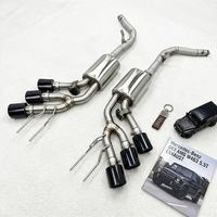 Système d'échappement complet en acier inoxydable SDO compatible avec Mercedes-Benz G63 AMG W463 5.5T 2012-2018 avec embouts noirs et silencieux Valvetronic