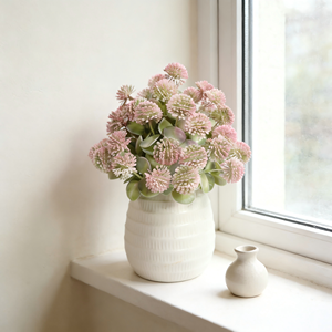 <span class=keywords><strong>Planta</strong></span> de Trébol Artificial Morado, Trébol en Maceta de Cerámica de Aspecto Realista, Flores Artificiales para Decoración de Dormitorio y Sala de Estar - Product Image 5