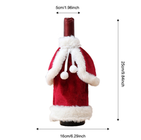 Penutup botol anggur merah natal mantel Santa Claus penutup sampanye