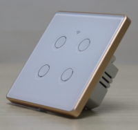 Interrupteur mural intelligent WiFi EU/UK à écran tactile concave avec cadre en aluminium – Produits électriques de luxe pour la maison intelligente