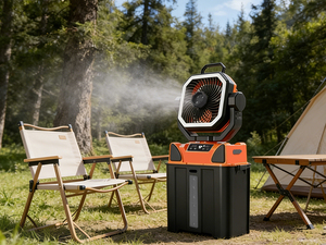 Ventilador Portátil con Rociador de Agua, Recargable por USB, 20000mAh, 6L, con Luz y Temporizador, Precio de Fábrica - Product Image 6