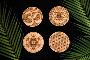 Juego <span class=keywords><strong>de</strong></span> Posavasos <span class=keywords><strong>de</strong></span> Geometría Sagrada, Cuatro Cubos <span class=keywords><strong>de</strong></span> <span class=keywords><strong>Metatrón</strong></span>, <span class=keywords><strong>Flor</strong></span> <span class=keywords><strong>de</strong></span> <span class=keywords><strong>la</strong></span> <span class=keywords><strong>Vida</strong></span> Sri Yantra, para Bebidas, Decoración <span class=keywords><strong>de</strong></span> Mesa, Protege las Superficies <span class=keywords><strong>de</strong></span> Madera - Product Image 4