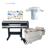 Imprimante Dtf haute vitesse XP600 I1600 60cm avec cinq têtes I3200 secoueur de poudre et sécheur imprimante commerciale Dtf Machine d'impression