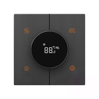 Thermostat intelligent numérique à affichage LCD avec commande par bouton rotatif, alimentation 24V CC, pour maison et hôtel, compatible KNX