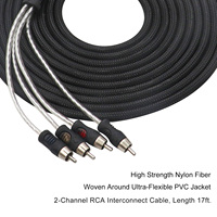 Kenar pcipcipremium 99.99% oksijensiz bakır 17ft 4 kanallı RCA ses bağlantı kablosu (4x RCA erkek 4x RCA erkek)
