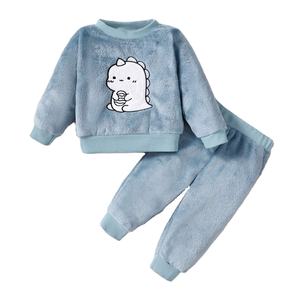 Vêtements d'hiver Vêtements de maison pour enfants Ensemble de pyjama pour garçons Pyjama pour bébé en flanelle épaisse <span class=keywords><strong>polaire</strong></span> - Product Image 1