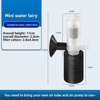 Mini pompe à oxygène silencieuse en plastique écologique avec filtre silencieux intégré pour petit aquarium pour aquariums de bureau Boîte emballée
