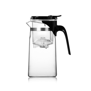 Fabricante Straight Classic Design 750ml Bule De Vidro Home Office Handle De Madeira Bule De Vidro Tampa De Madeira Bule De Vidro