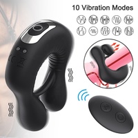 Vibrierender Penisring Klitoris- und Hodenstimulator zur Verzögerung der Ejakulation – Vibrator für Erwachsene, Sexspielzeug für Männer und Paare