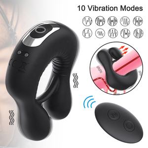 Titreşimli halka klitoris testis stimülatörü gecikme boşalma Penis yüzükler vibratör yetişkin seks oyuncakları erkekler ve kadınlar için çiftler oyun - Product Image 2