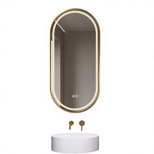 <span class=keywords><strong>Espejo</strong></span> de <span class=keywords><strong>Baño</strong></span> Inteligente Iluminado, Ovalado con Marco, para Colgar en la Pared, <span class=keywords><strong>Espejo</strong></span> de Maquillaje para Lavabo, con Pantalla Táctil y Luz LED - Product Image 1