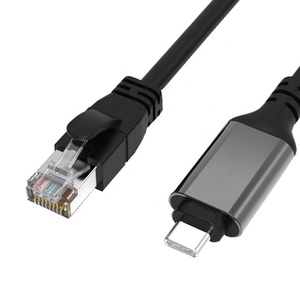 USB Loại C để RJ45 Cáp Ethernet RJ45 cáp kết nối trực tiếp Gigabit LAN Network <span class=keywords><strong>Adapter</strong></span> cho Macbook Pro/điện thoại - Product Image 1