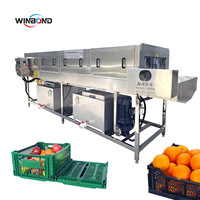 Continue fruit- en groentekratten reinigings- en wasmachine met droogfunctie