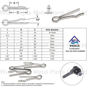 0.6mm 0.8mm 1.6mm 2mm <span class=keywords><strong>2</strong></span>.5mm 3.2mm GB91Acier inoxydable SS304 <span class=keywords><strong>Goupille</strong></span> à ressort <span class=keywords><strong>fendue</strong></span> <span class=keywords><strong>fendue</strong></span> B Clip R Pin - Product Image 6