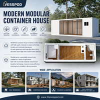 Maison de conteneur portable 20FT/40FT Structure modulaire préfabriquée en acier Maison Installation rapide Conception durable pour chambres à coucher-Économiquement