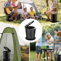 Toilette pliable portable en plastique ABS imperméable pour les voyages en plein air, le camping, la pêche, la randonnée, l'escalade